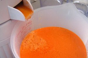 сок от моркови при висока температура